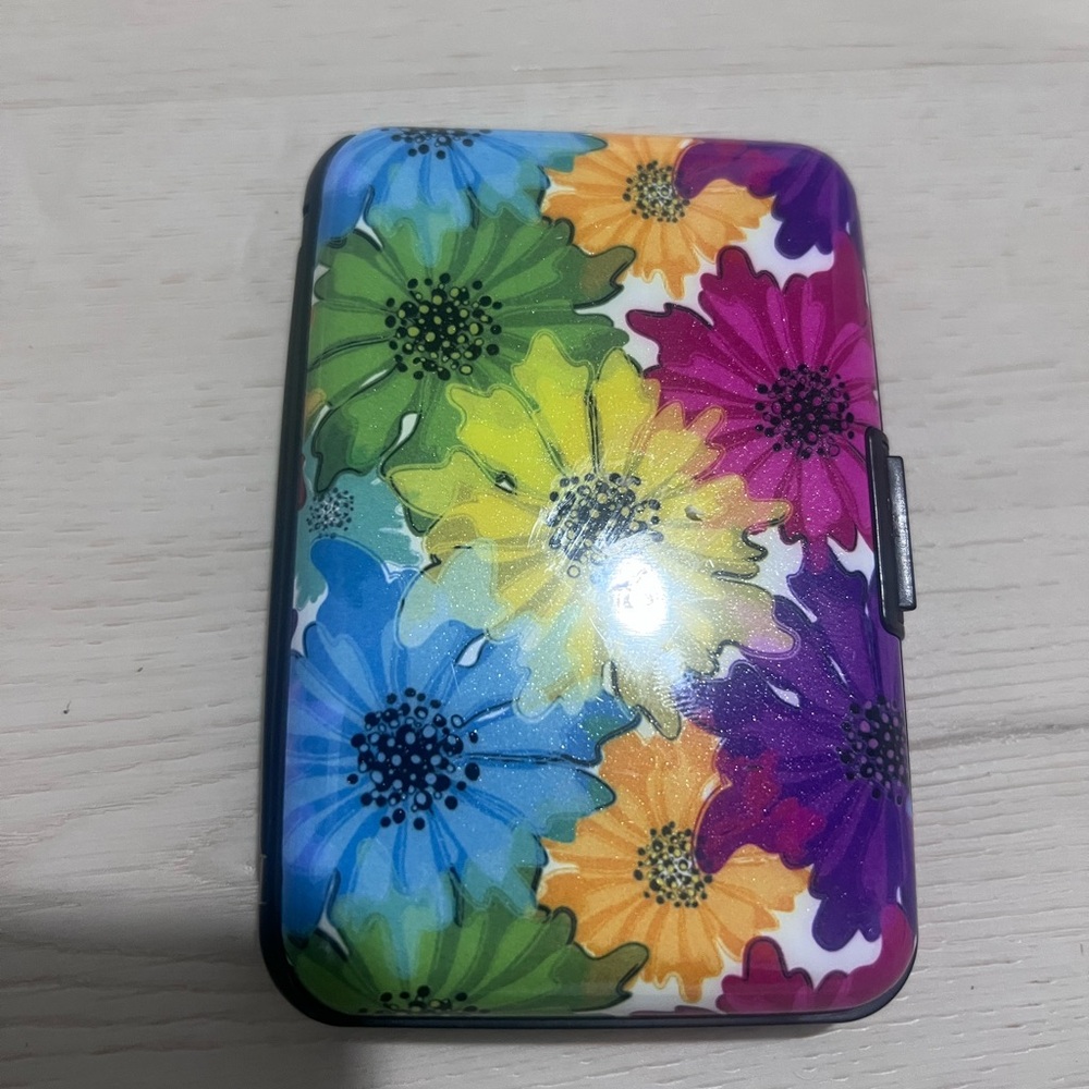 Floral Pattern Card Wallet Case
